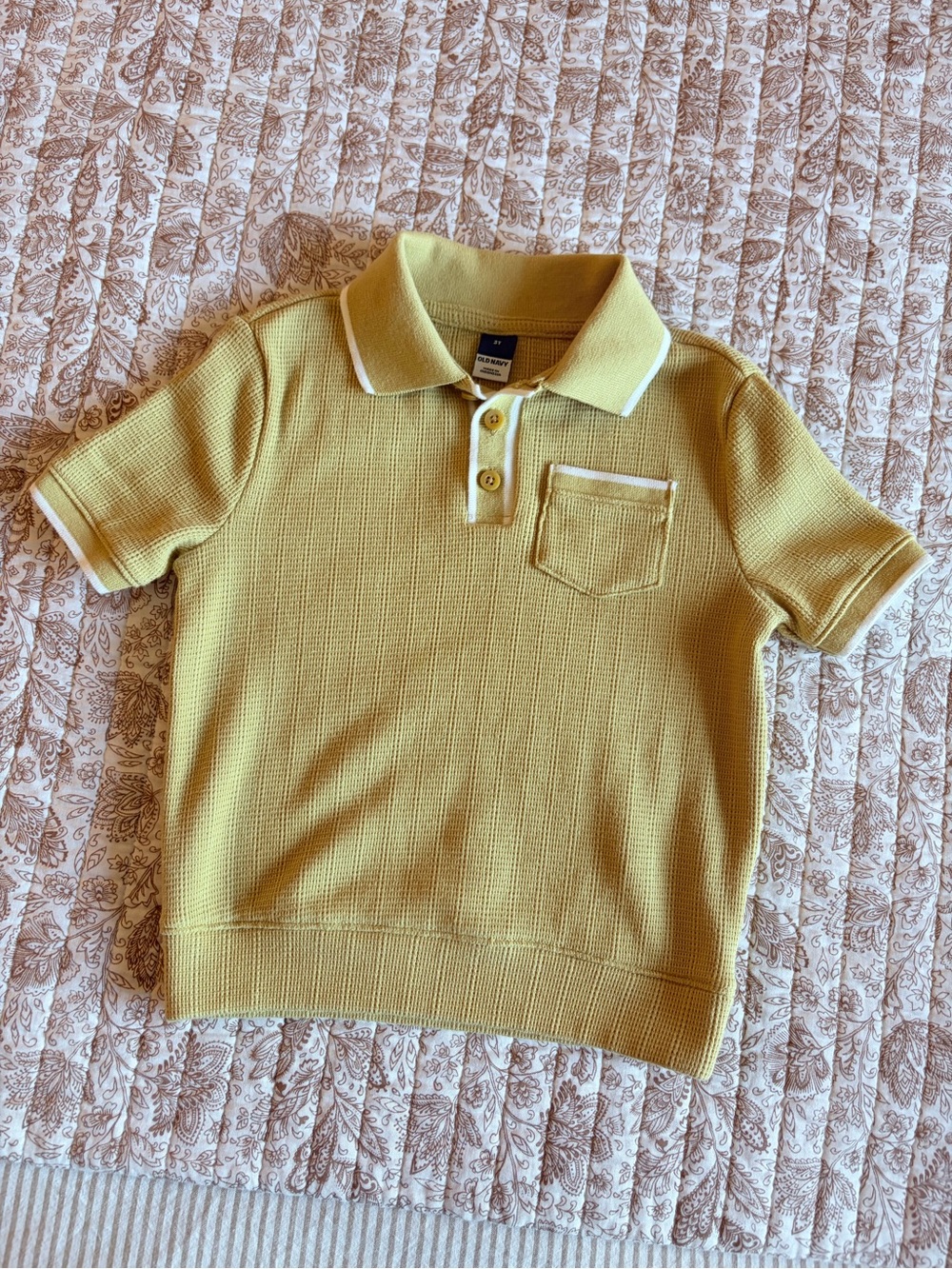 Old Navy Toddler Knit Polo Shirt - Yellow - 3T